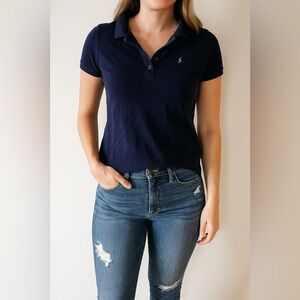 Pappagallo Navy Blue Polo Shirt - Size SP